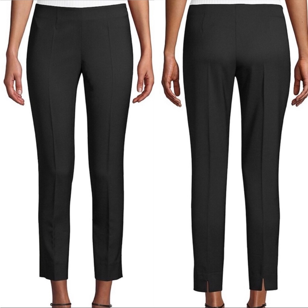 Piazza Sempione Black Emanuela Straight Leg Trouser Pant 6/8